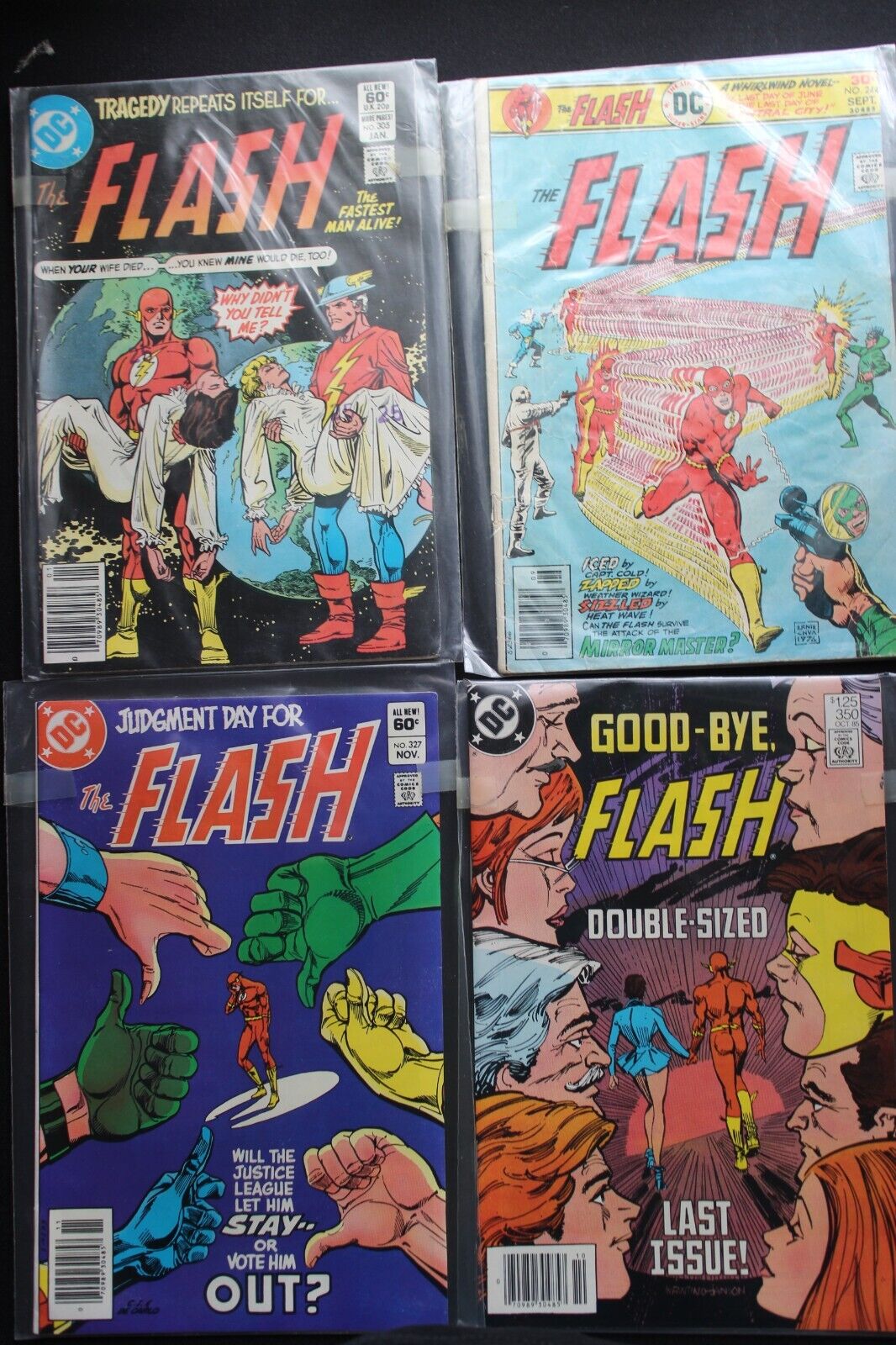 Vintage DC Comics *THE FLASH* comic lot Of 4, SHIPS TODAY