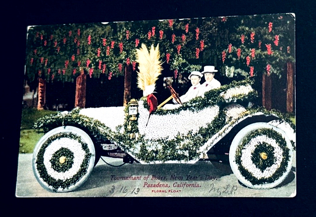 1913 Tournament of Roses Parade Float Automobile Pasadena California