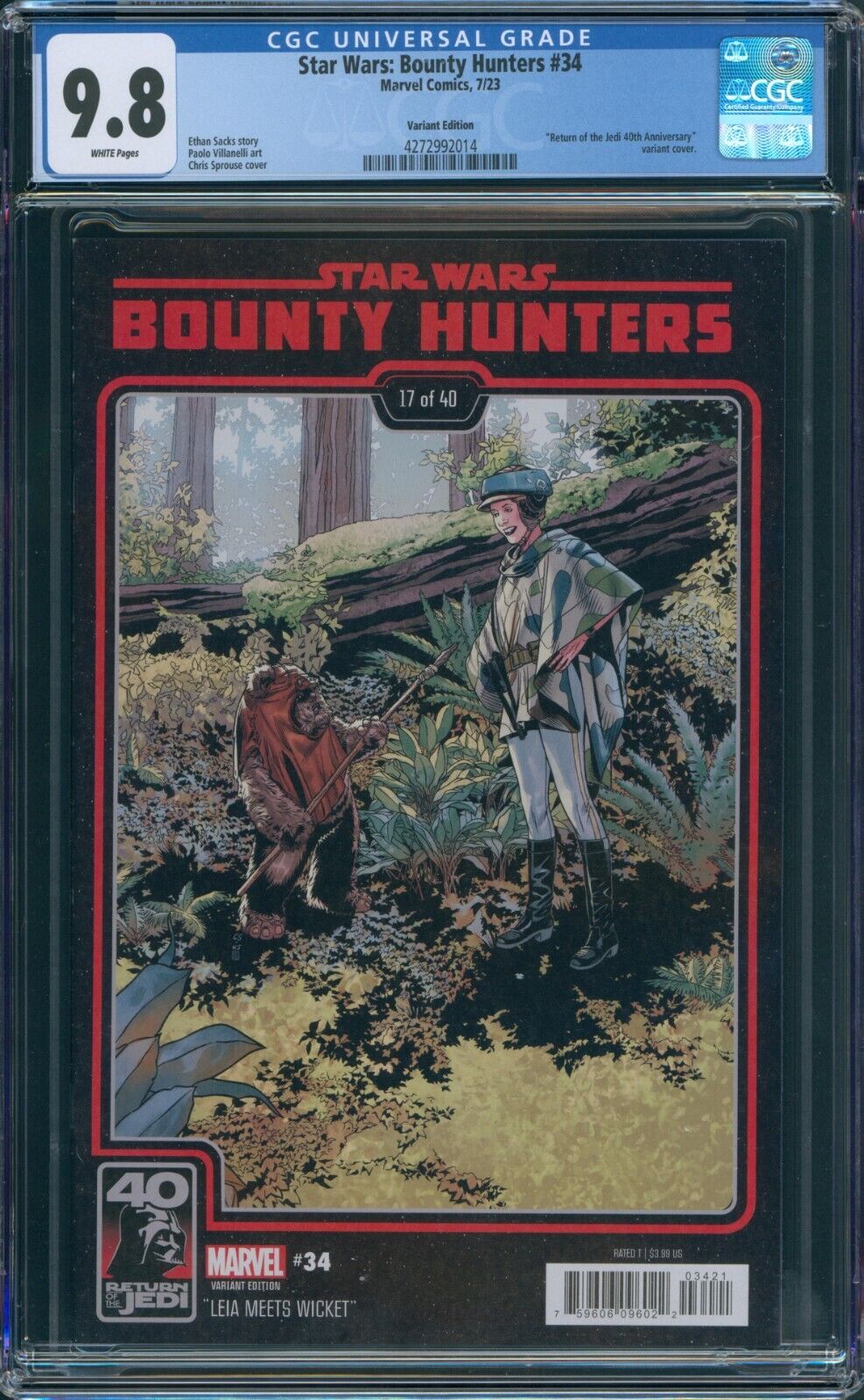 Star Wars Bounty Hunters #34 CGC 9.8 Sprouse Return of the Jedi 40th Marvel 2023