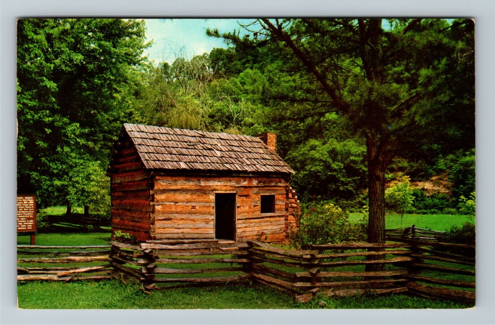 Hodgenville KY-Kentucky, Abraham Lincoln's Boyhood Home, c1960 Vintage Postcard