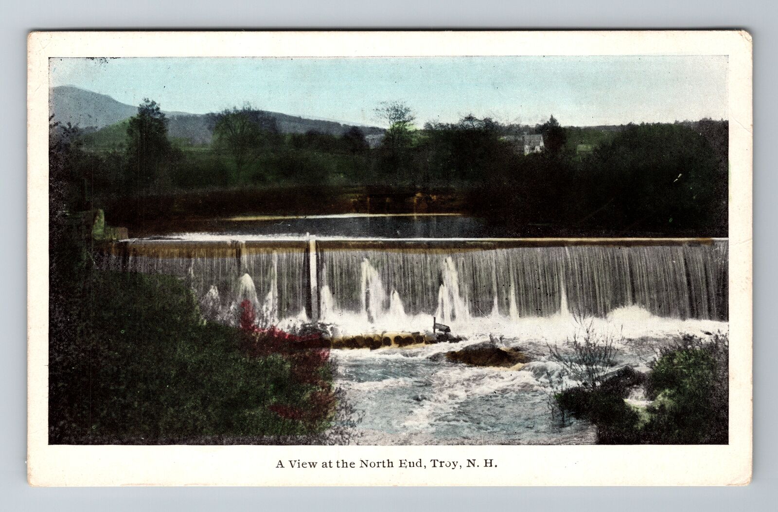 Troy NH-New Hampshire, View At The North End, Antique, Vintage Souvenir Postcard