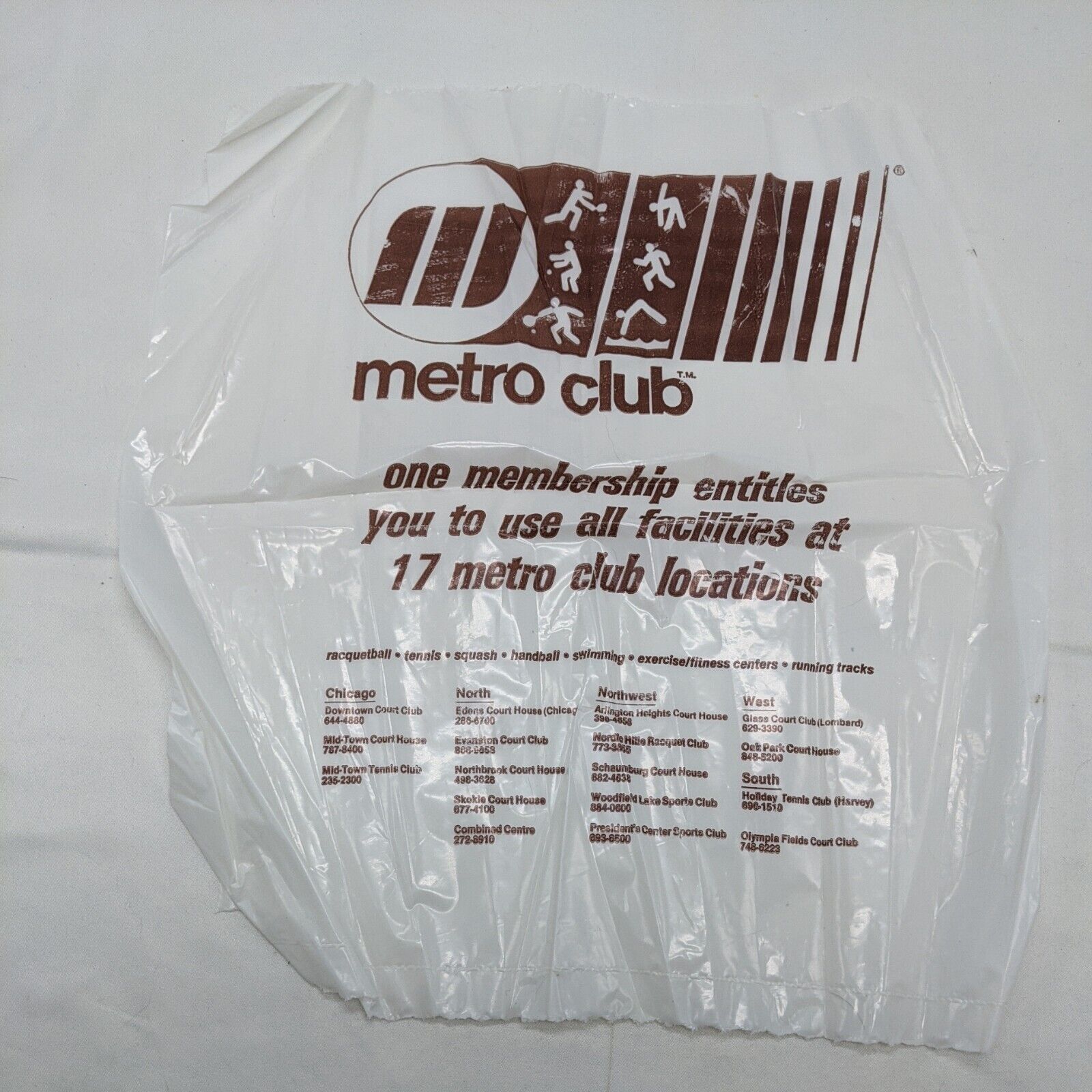 Vintage Illinois Metro Club Plastic Bag