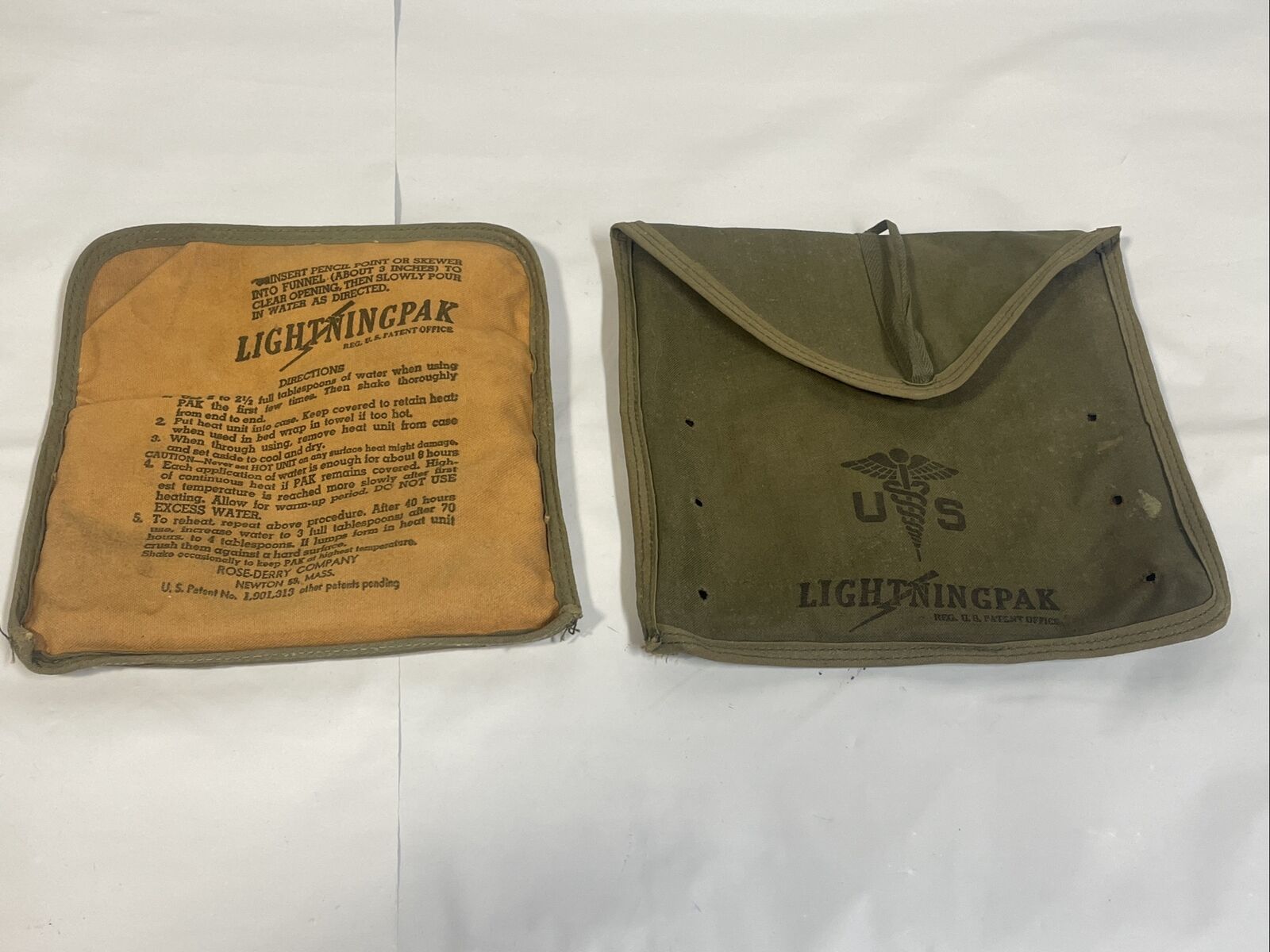 LightningPak WWII Era Field Personnel Warming Military Army Hot Pad Hospital Vtg