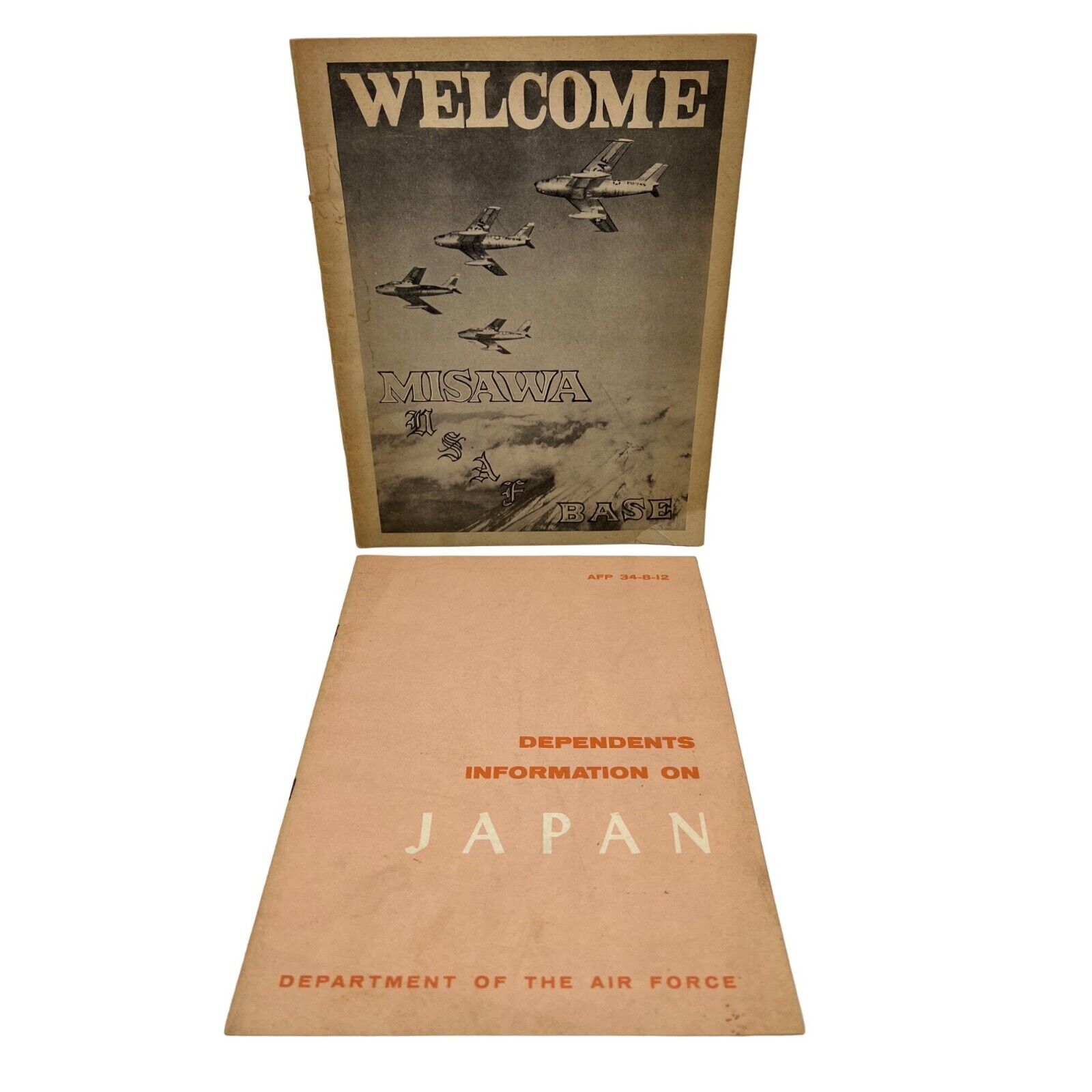 1950s US Air Force Japan Booklets Postcard & Letter Misawa USAF Base Dependents