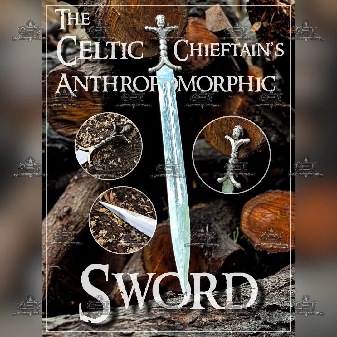 Handmade The Maeg Celtic Anthropomorphic Replica Sword Reborn Celtic Sword.