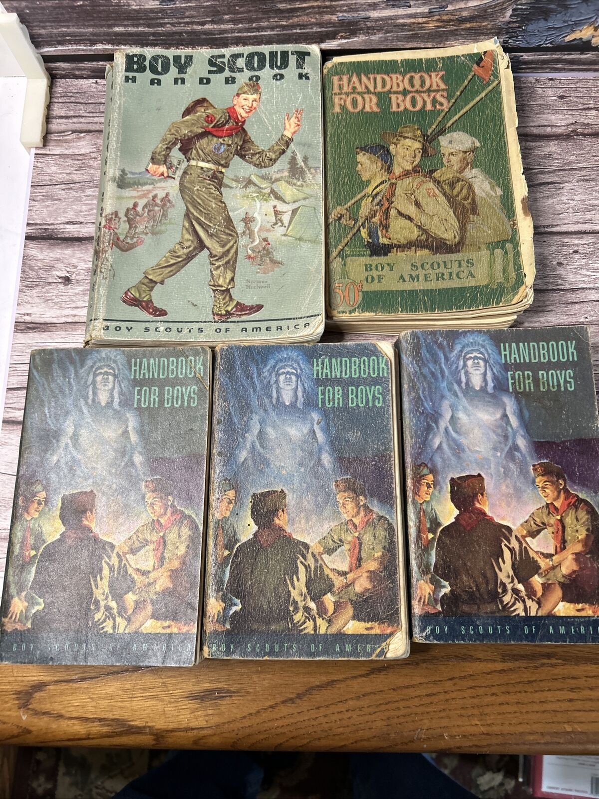 Vintage BSA Boy Scouts of America Book Lot of 5 Handbook  1942 1962 1948