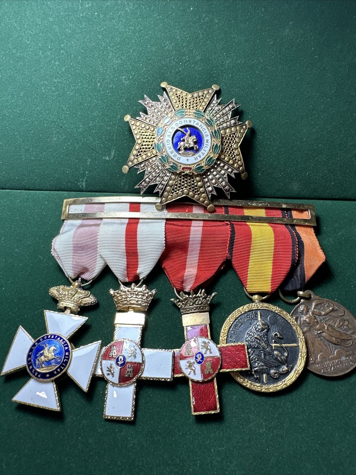 SPAIN GROUP of  Awards for a Participant in the SPANISH CIVIL WAR 1936 - 1939