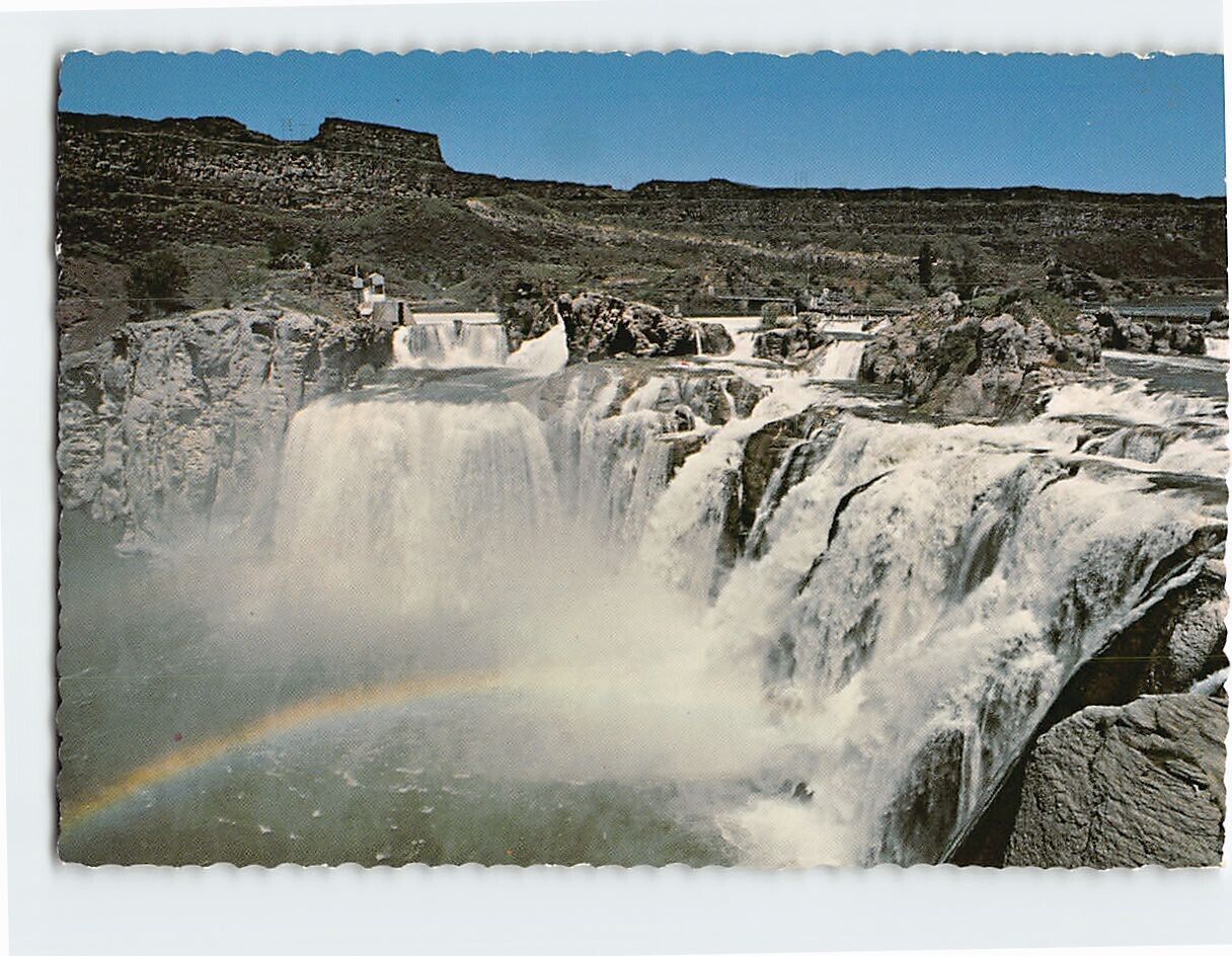 Postcard Rainbow Over Shoshone Falls Idaho USA