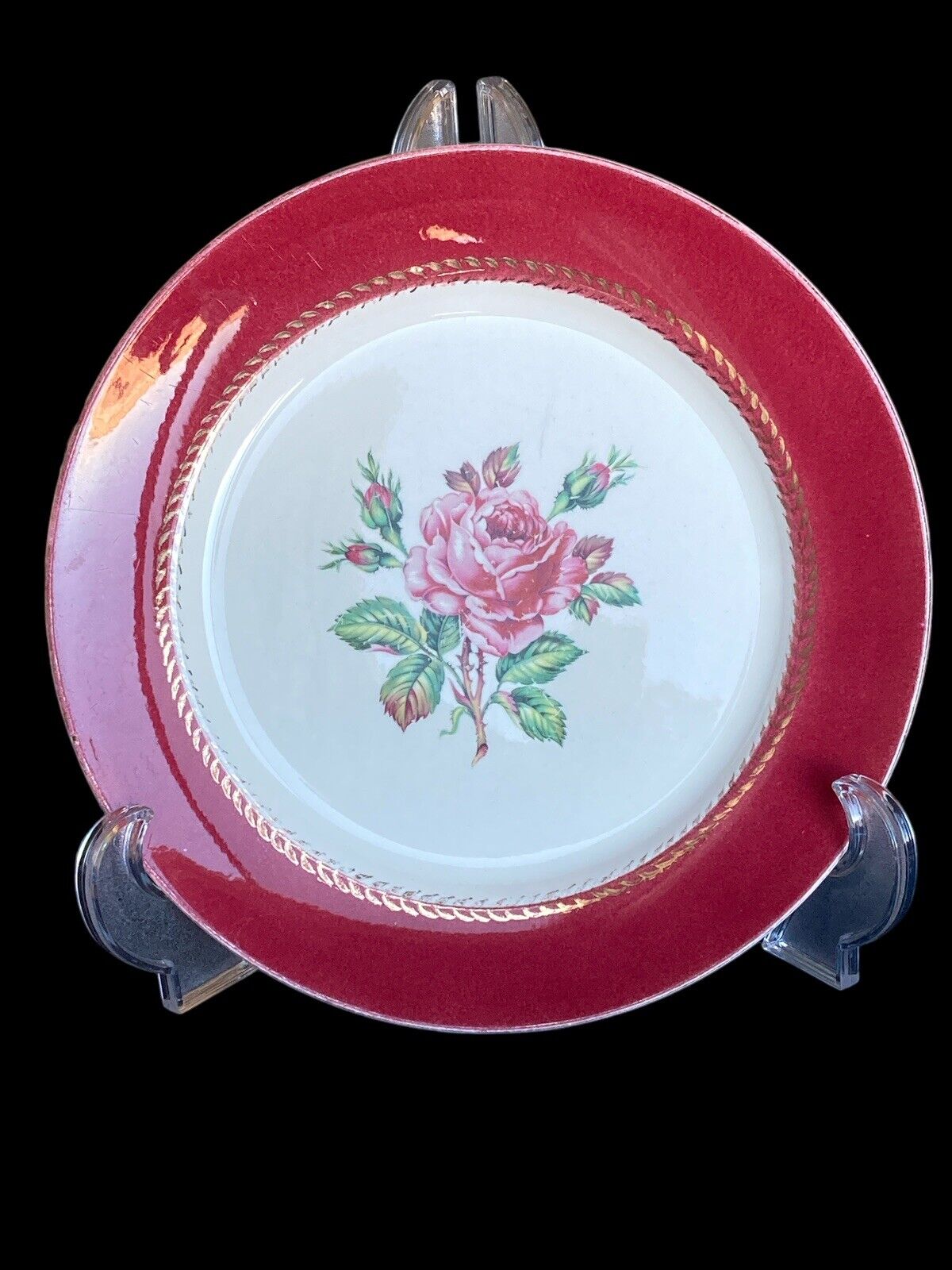 Vintage Stetson Decorative Ceramic Floral Wall Decor Plate 10” DIA