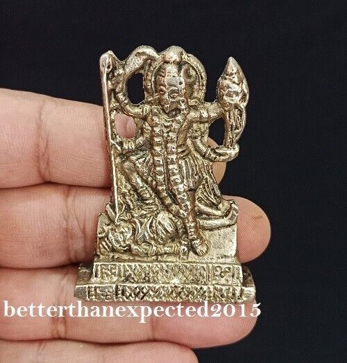 Brass Kaali Maa Statue Kali Mata Hindu Goddess Durga Idol Figurine