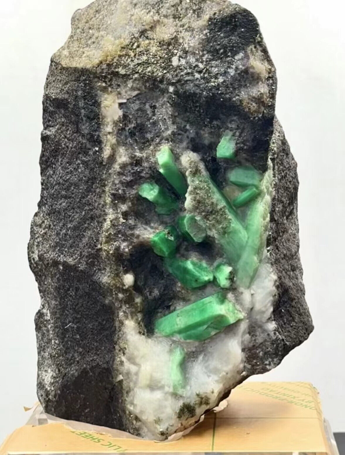 9000g Natural emerald Mineral Specimen Quartz cube crystal healing decor
