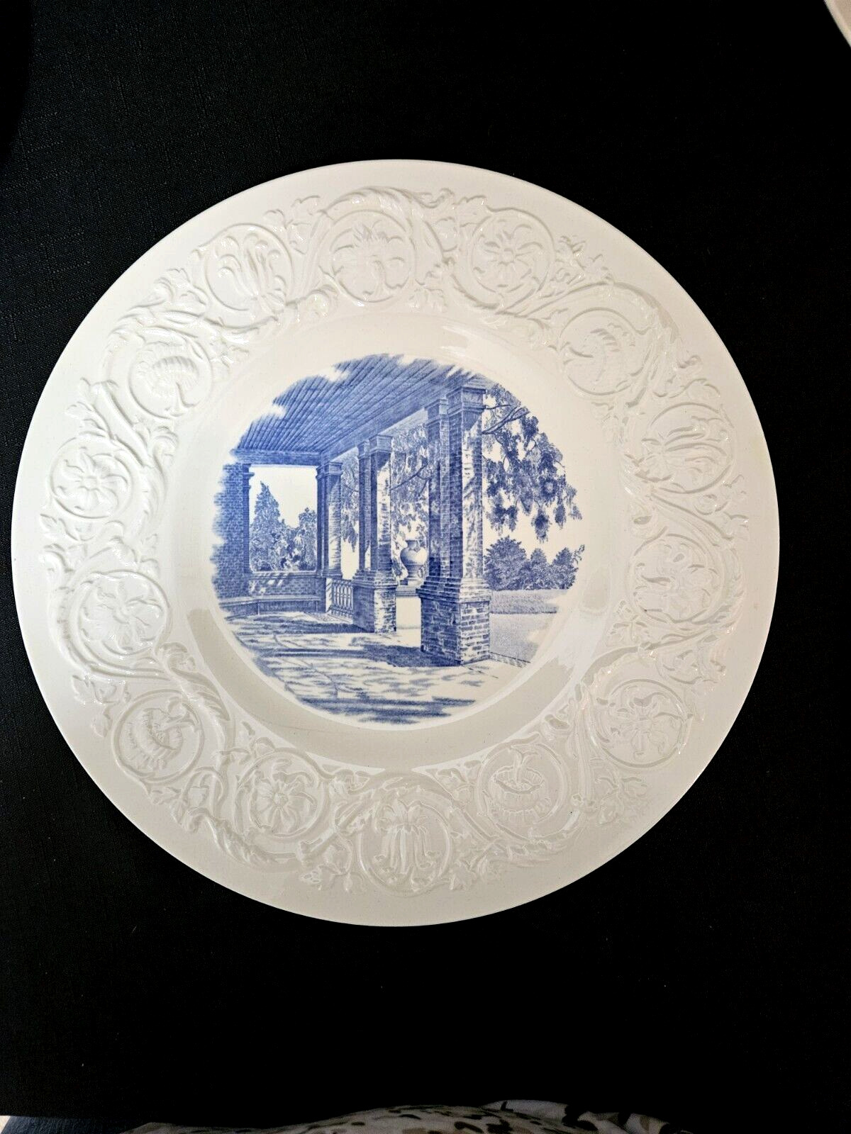 Lovely Wedgwood Randolph Macon Woman\'s College Blue Plate \'The Wisteria\' 10-1/2\
