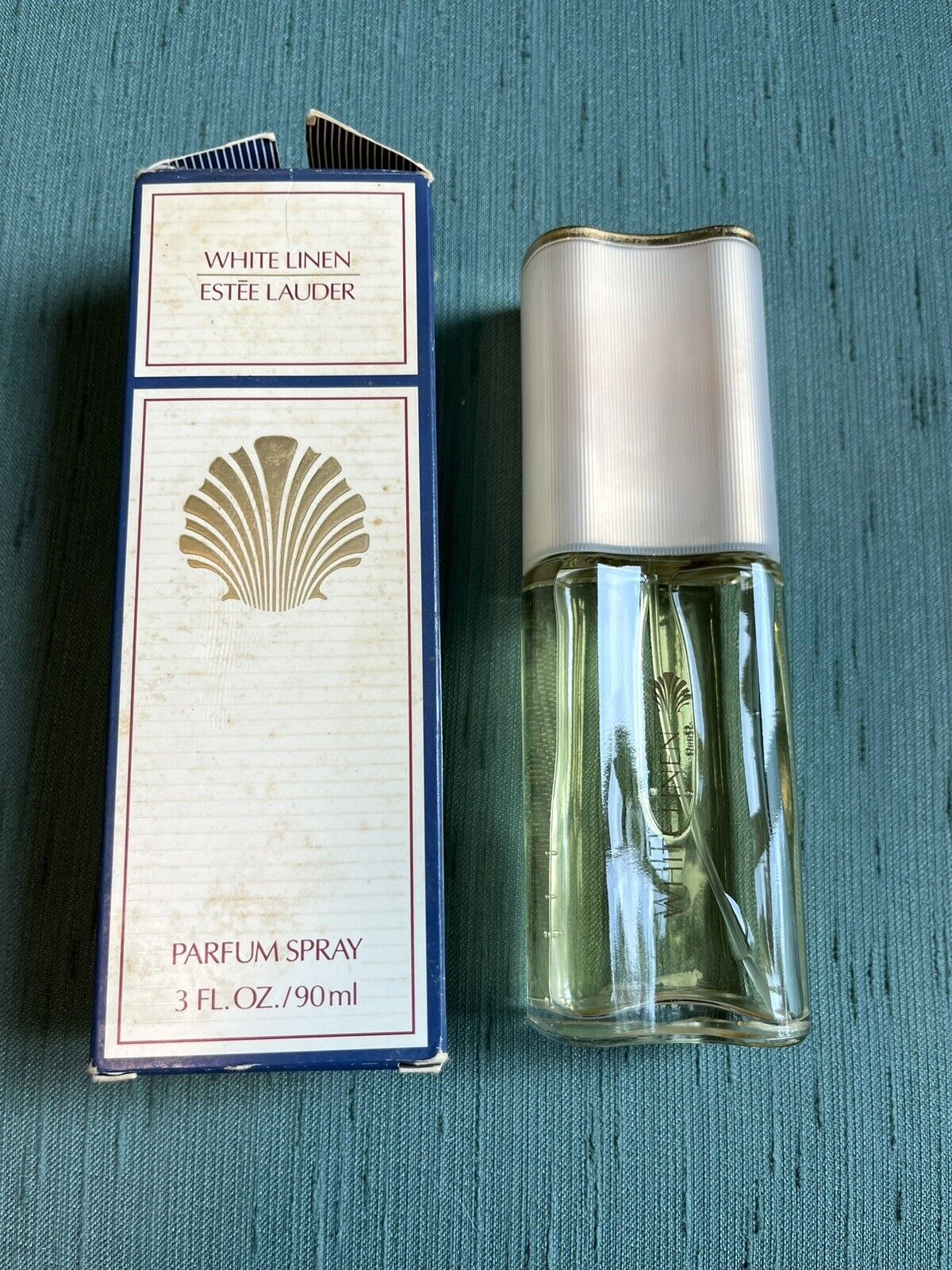 VTG 1990 Estee Lauder WHITE LINEN Perfume 3 Oz Spray 85% Full