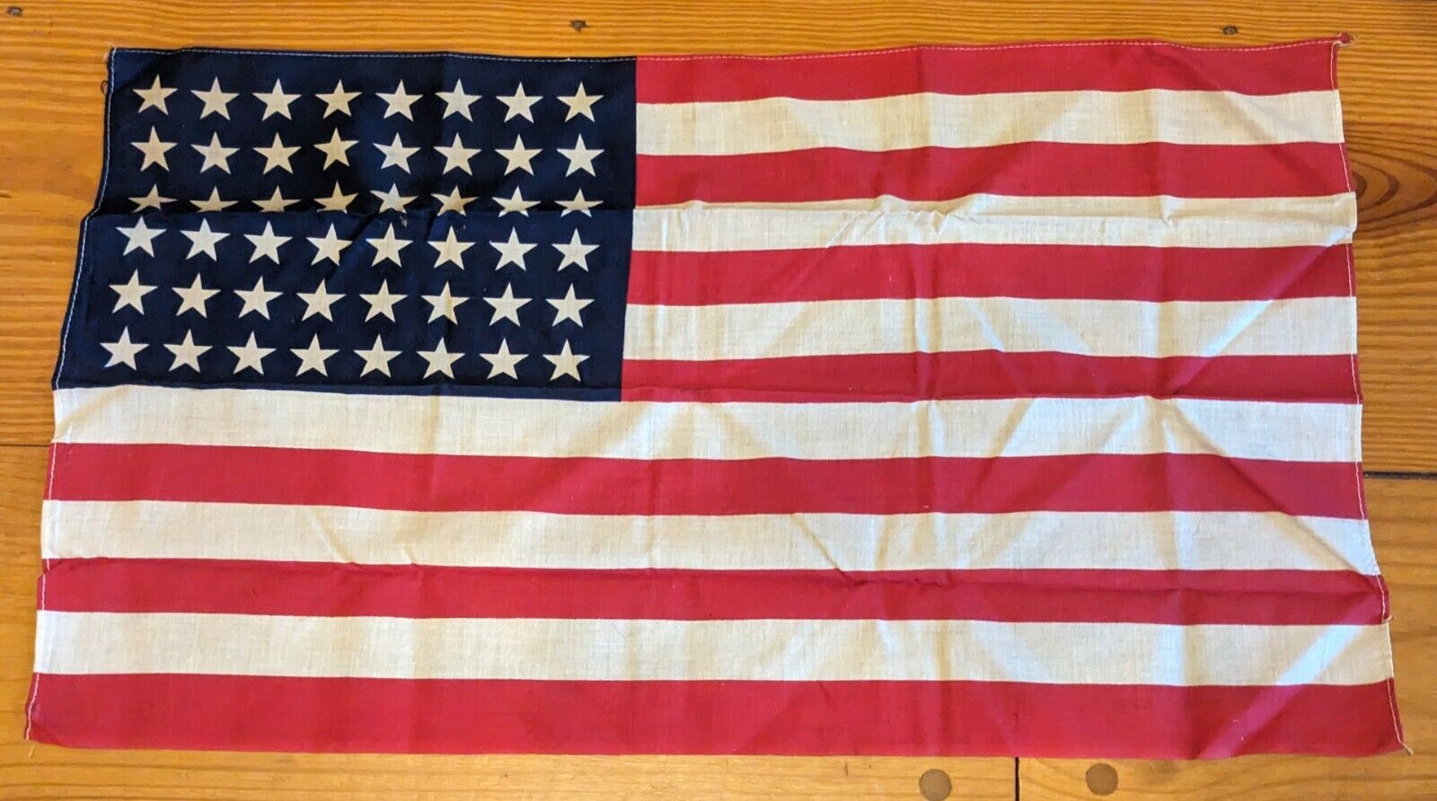 Vintage WWII US American 48 Star Flag 26 1/2\