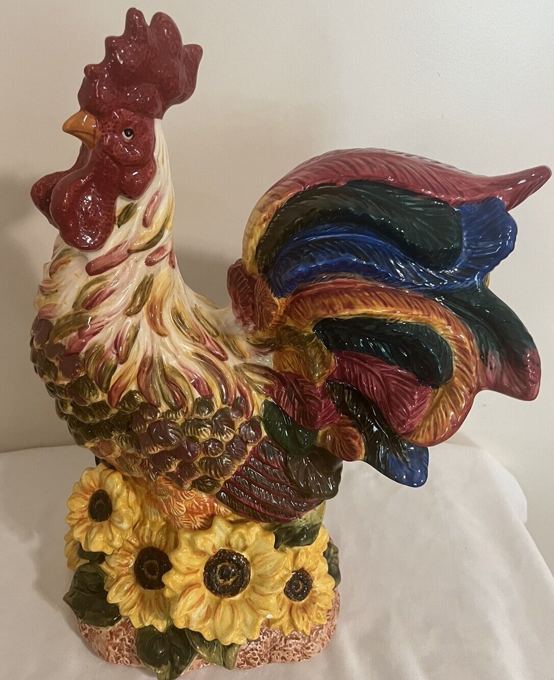 Signature Home Collection 17.5 Inch Ceramic Rooster