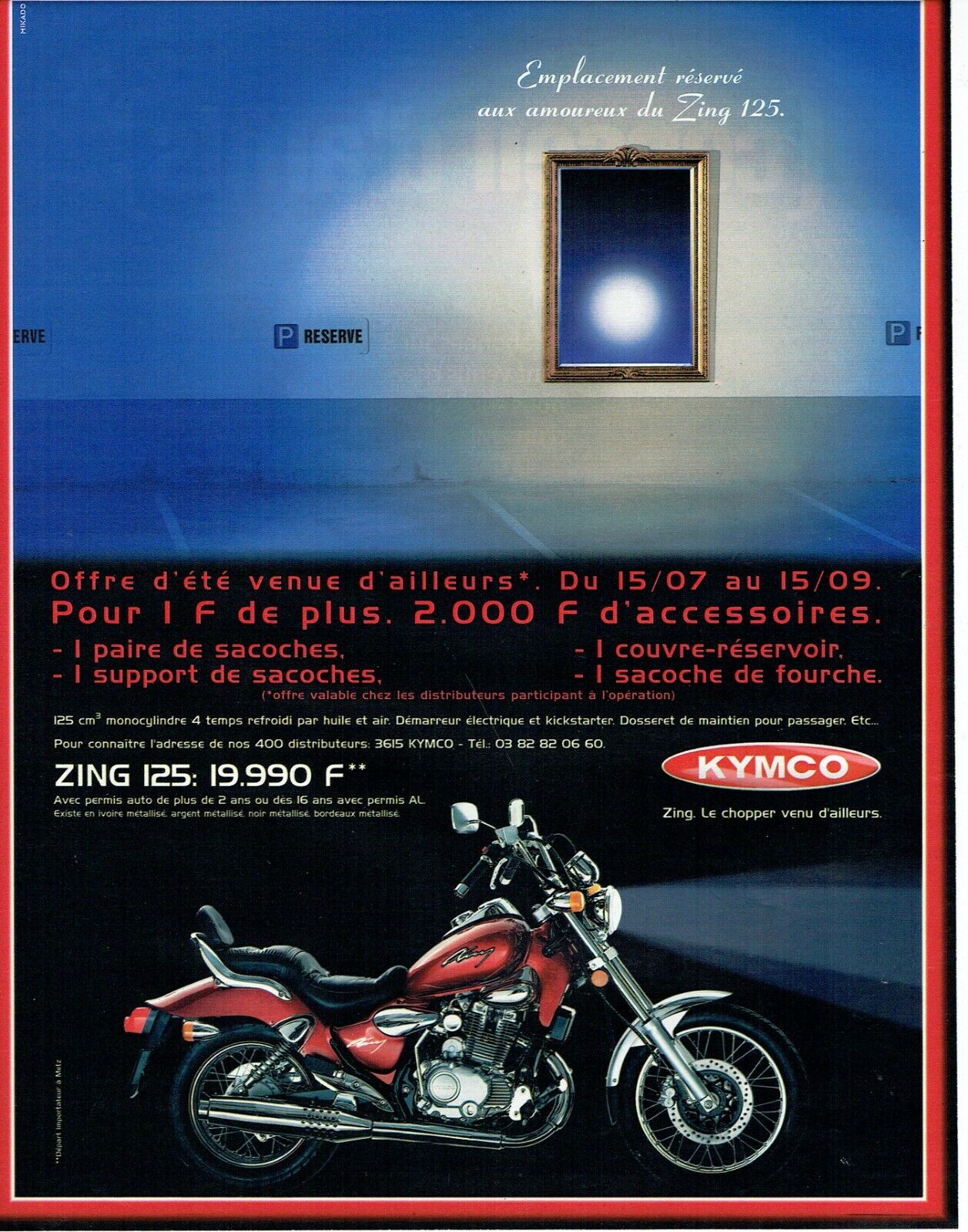 1998 Kymco Motorcycle Zing 125 Advertising 420 