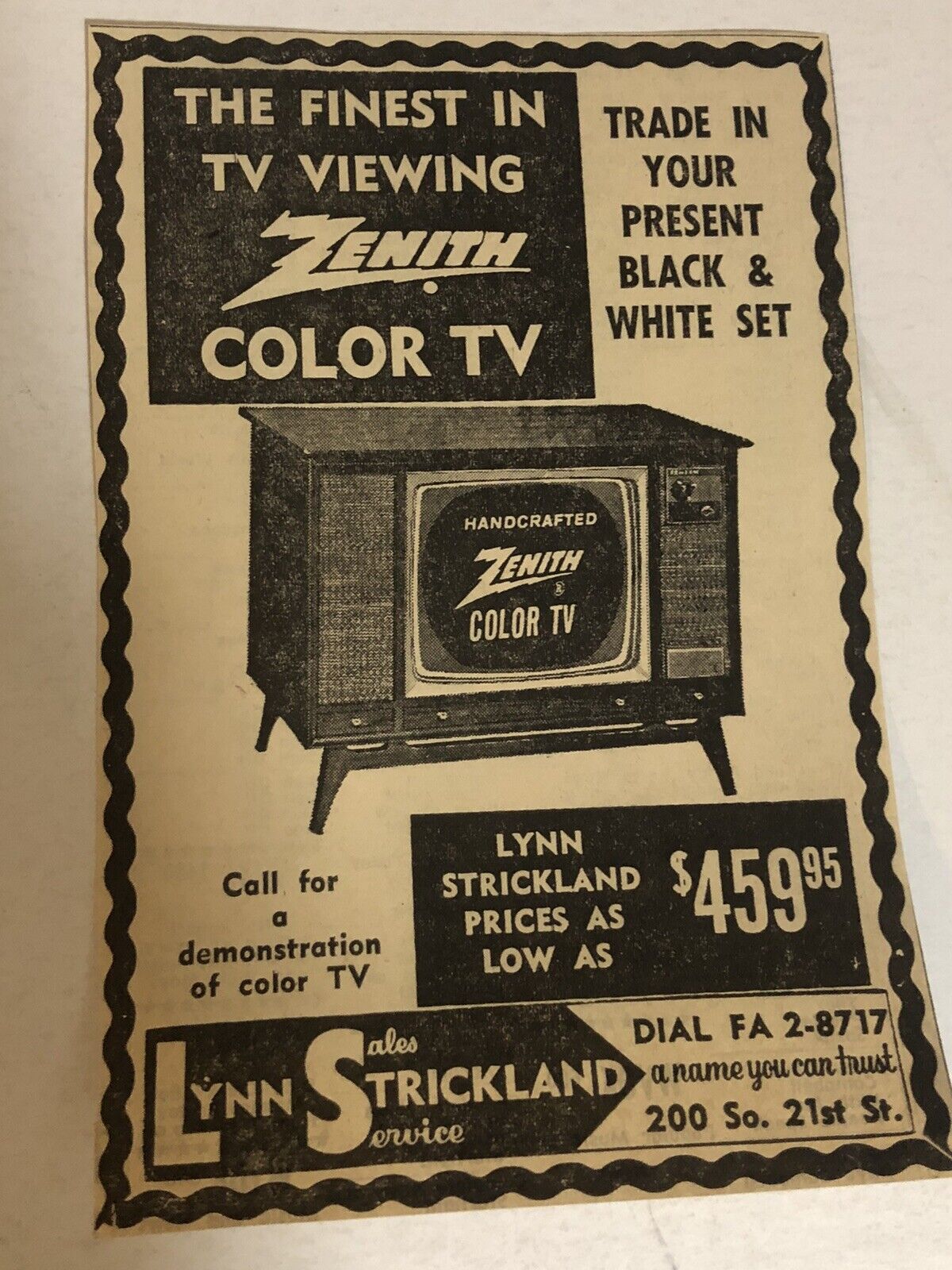 1963 Zenith Vintage Print Ad Advertisement pa13