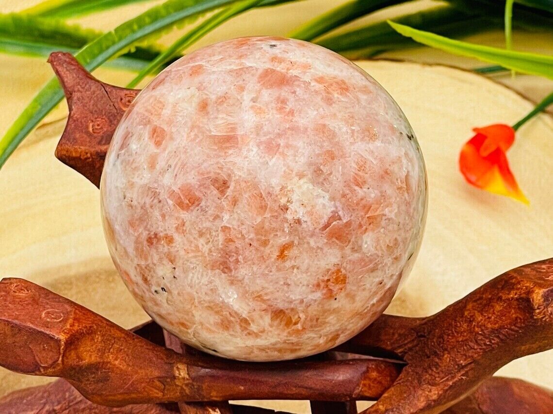 Sunstone Sphere, Sunstone Crystal Ball, Crystal Chakra Reiki Sphere, 2\