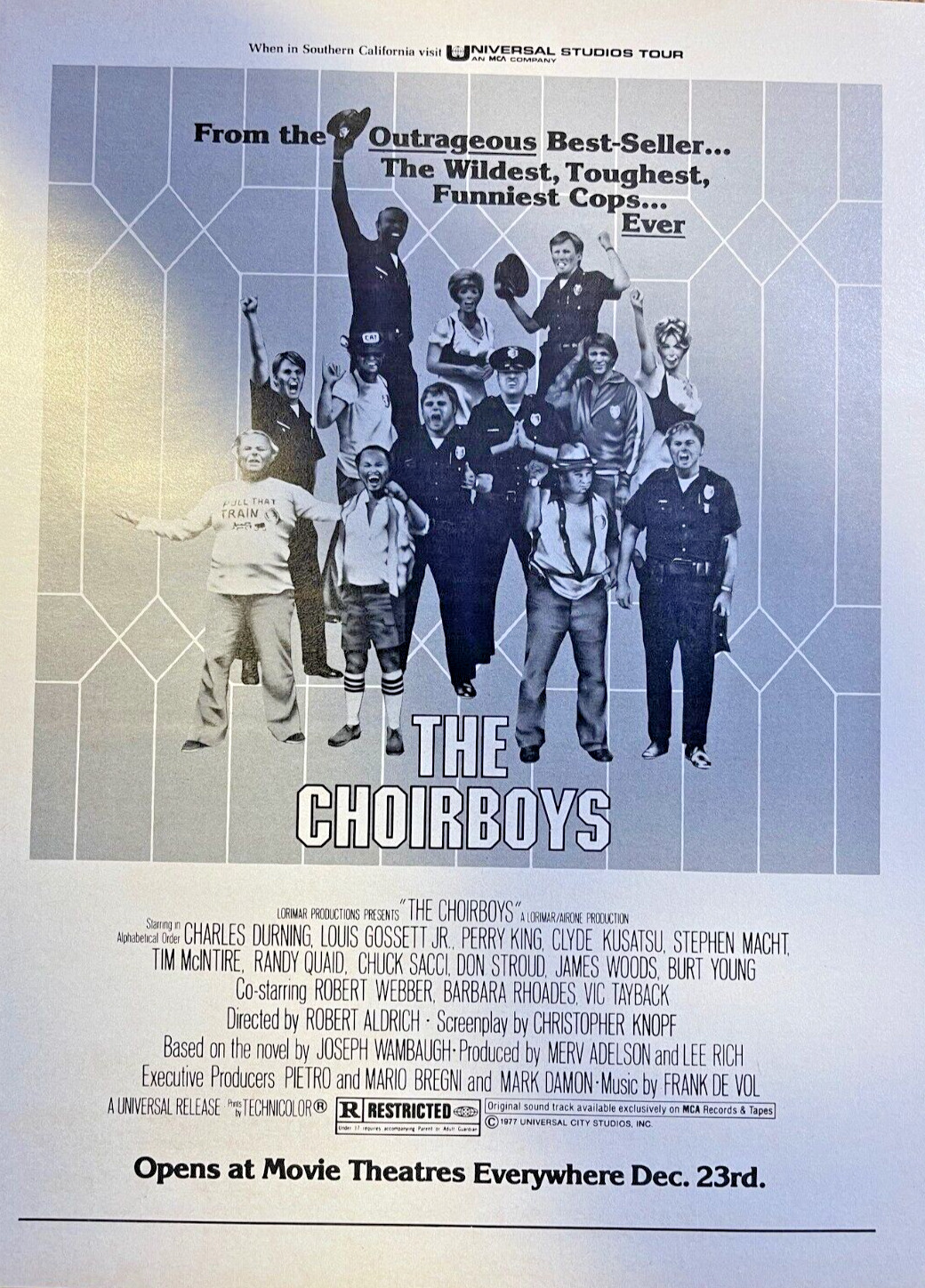 1978 Vintage Magazine Advertisement Movie The Choirboys