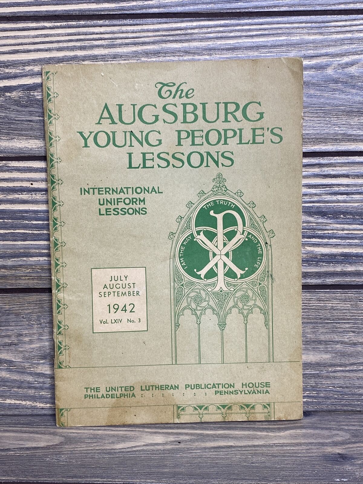 Vintage Augburg Young People Lessons United Lutheran Publication House 1942 