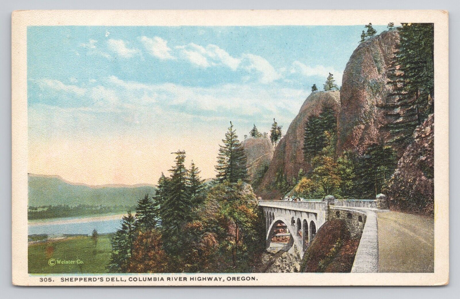 Postcard Shepperd's Dell Columbia River Highway Oregon