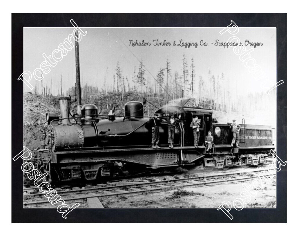 Historic Nehalem Timber & Logging Co. - Scappoose, Oregon Train Postcard