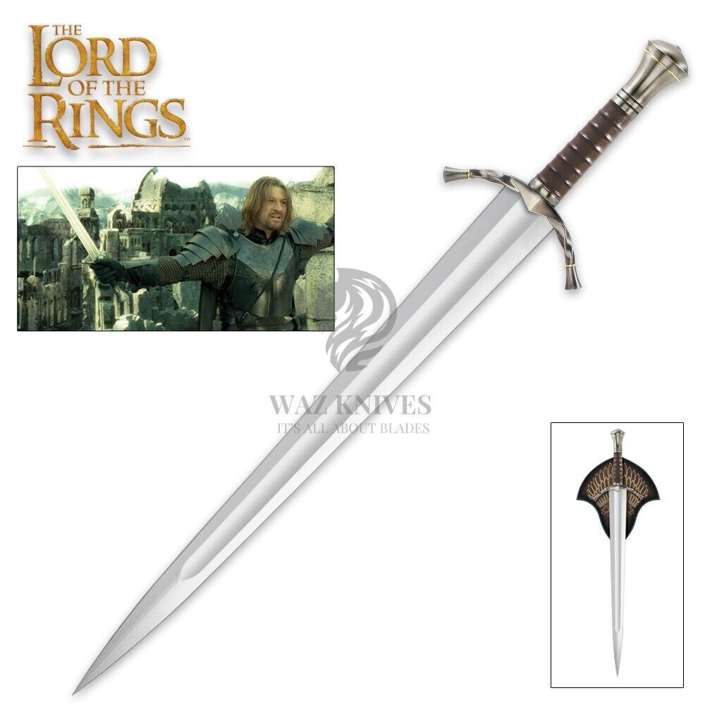 LORT Sword Of Boromir Replica Sword From Lord of The Rings With Wall Plaque