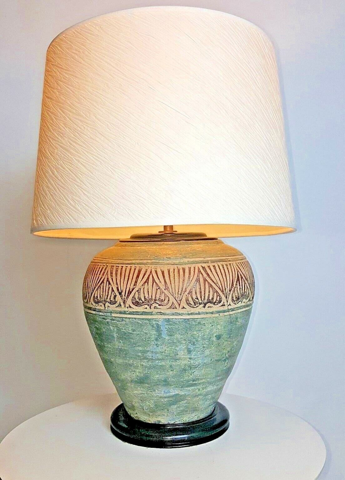 Early Transitional Pottery Table Lamp Circa 1950\'s South Western