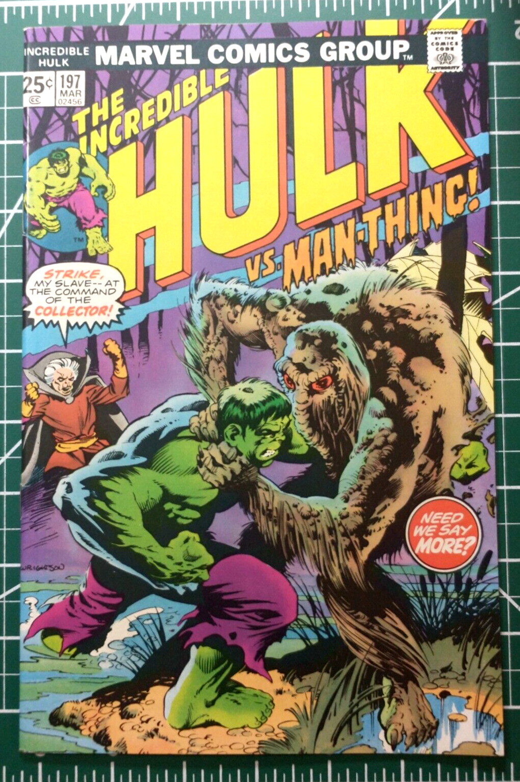 The Incredible Hulk #197 Bernie Wrightson Cover Man-Thing MVS Intact Marvel MCU