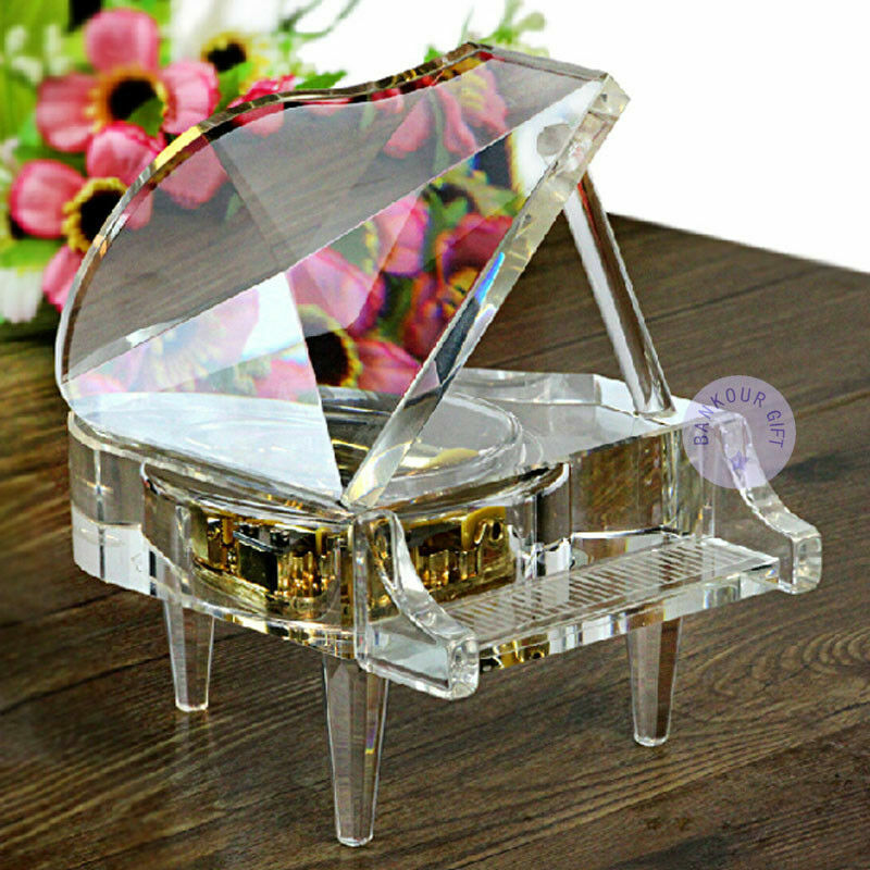 TRANSPARENT PIANO WIND UP MUSIC BOX :  RIVER FLOWS IN YOU @YIRUMA