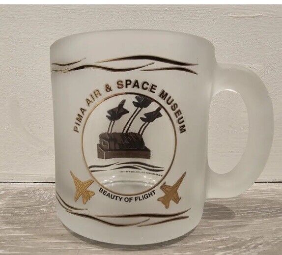 PIMA  Air & Space Museum Mug PILOT FLYING Glass Cup Coffee 3D Window AIRPLANE