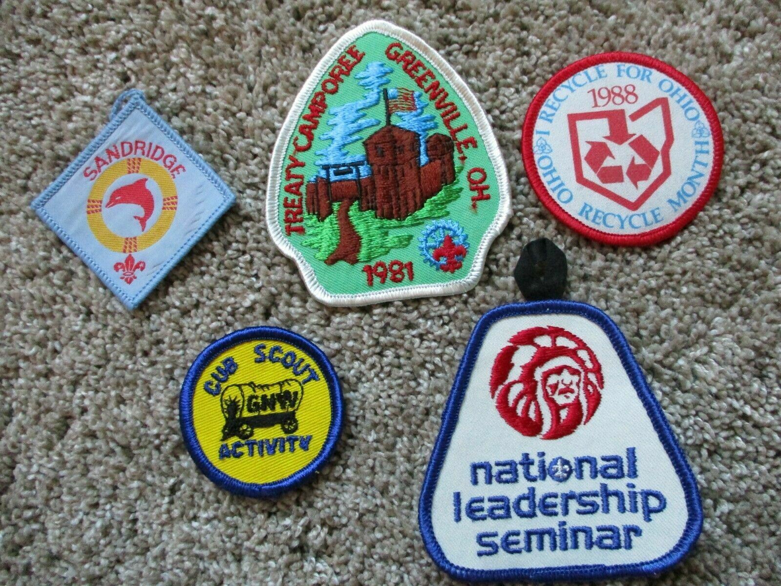 Lot of 5 BSA boy scout patches #11