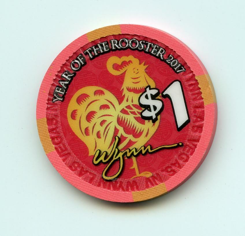 1.00 Chip from the Wynn Casino Las Vegas Nevada Rooster 2017