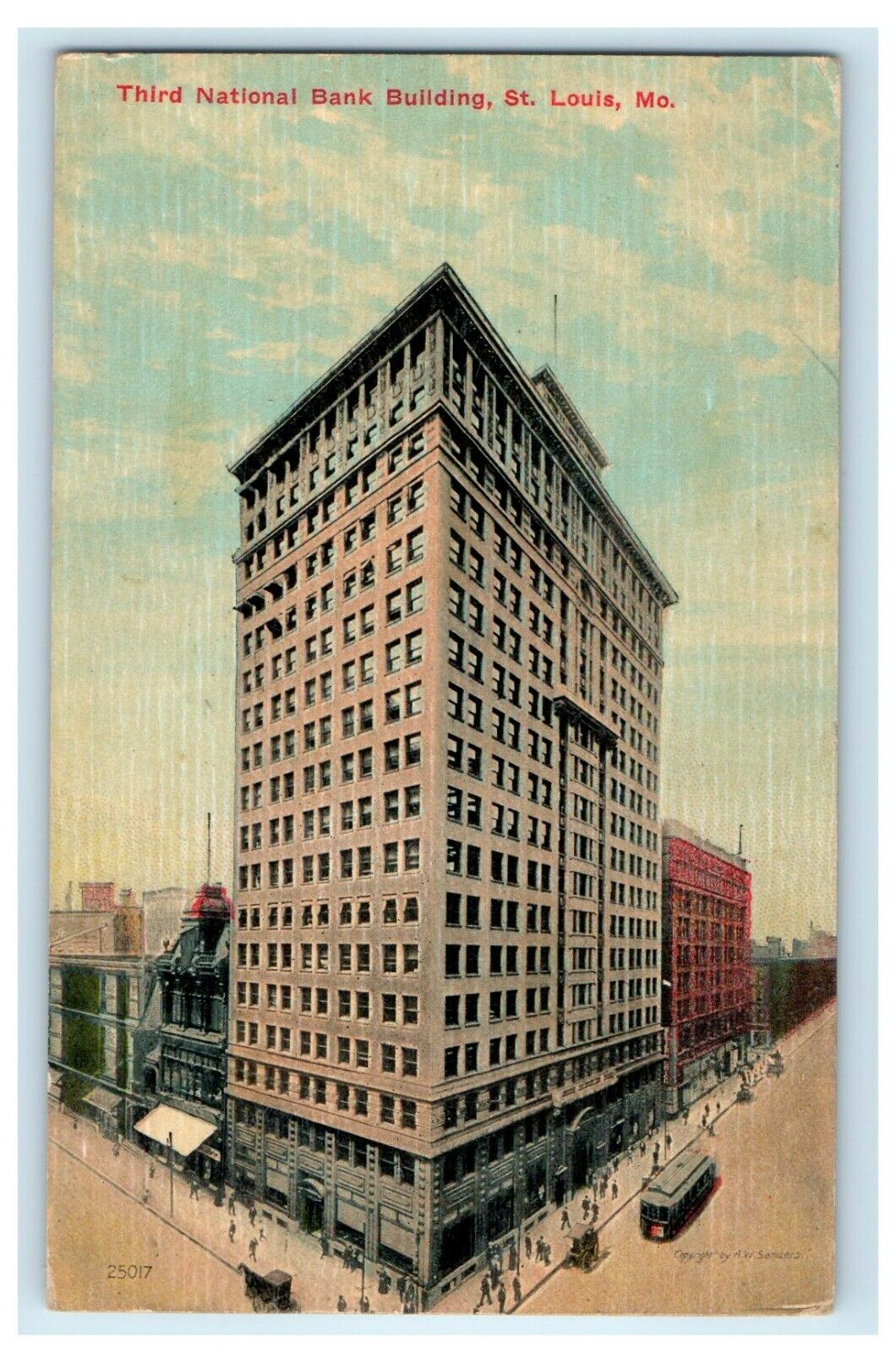 1911 Third National Bank Building St. Louis Missouri MO Posted Antique Postcard