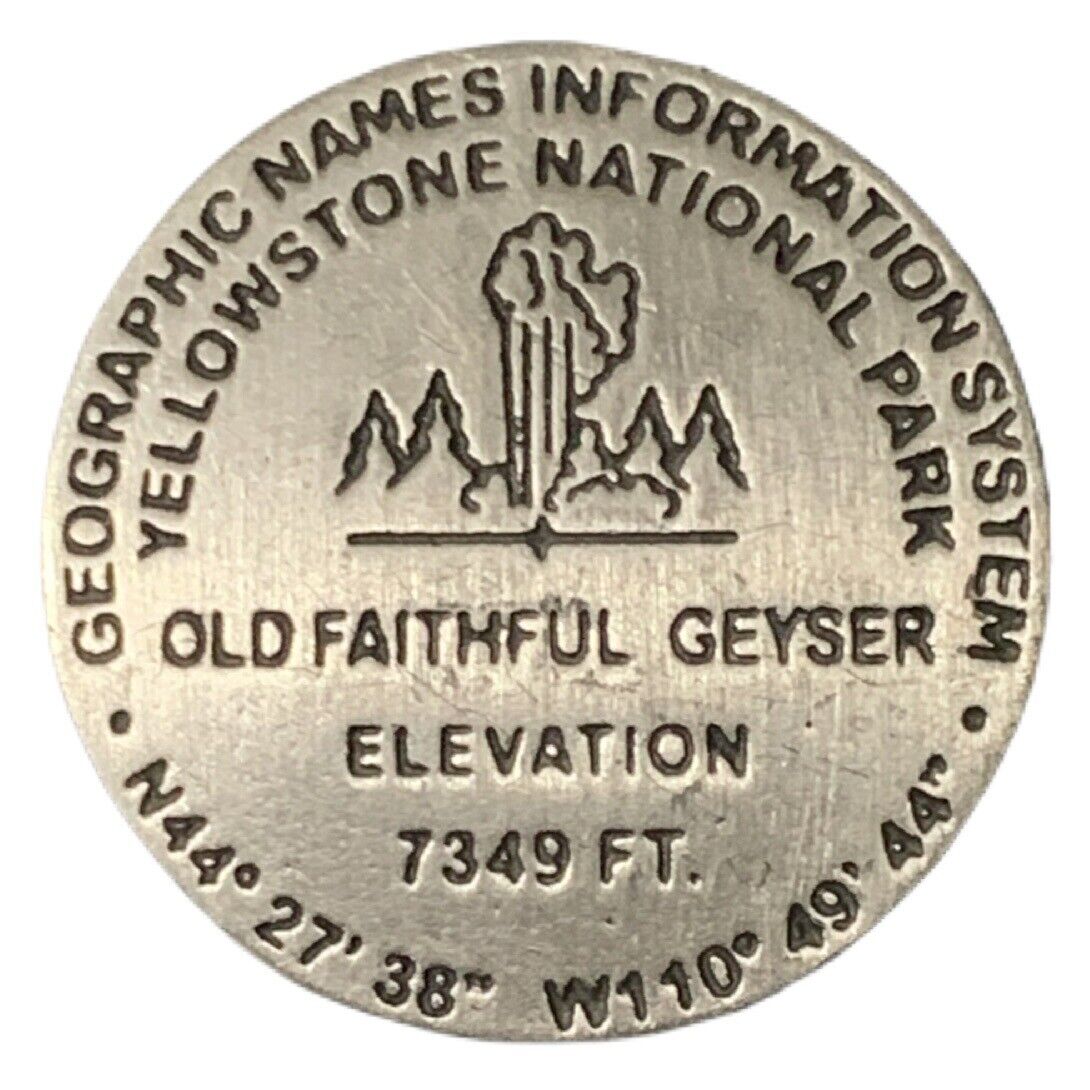 GNIS Yellowstone National Park Old Faithful Geyser Travel Souvenir Pin