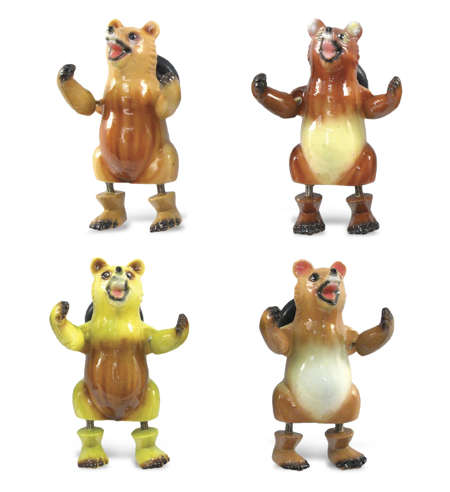 CoTa Global Grizzly Bear Refrigerator Bobble Magnets Set of 4 - Animal Magnets