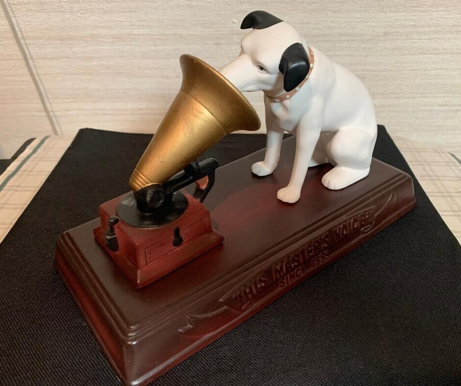 JVC Victor Nipper figurine His Master\'s Voice Dog Edison\'s gramophone w/oBOX