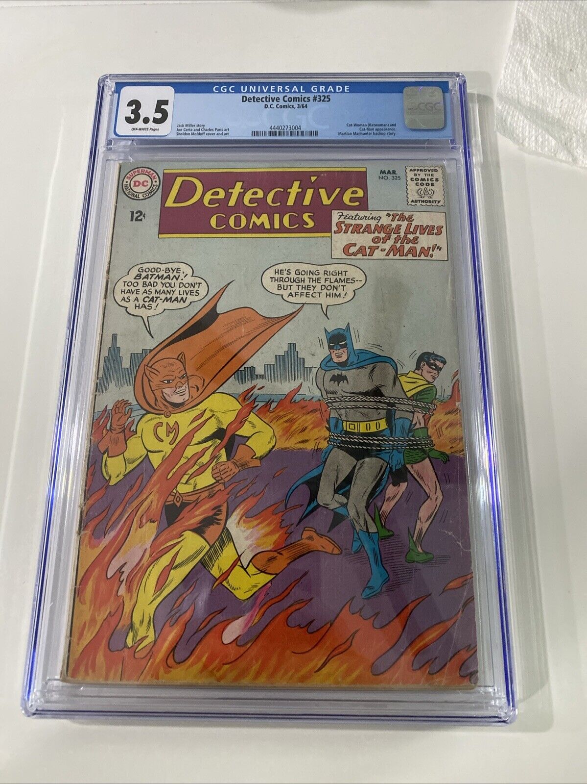 Detective Comics #325 / CGC 3.5 ( Cat-Man Appearance )