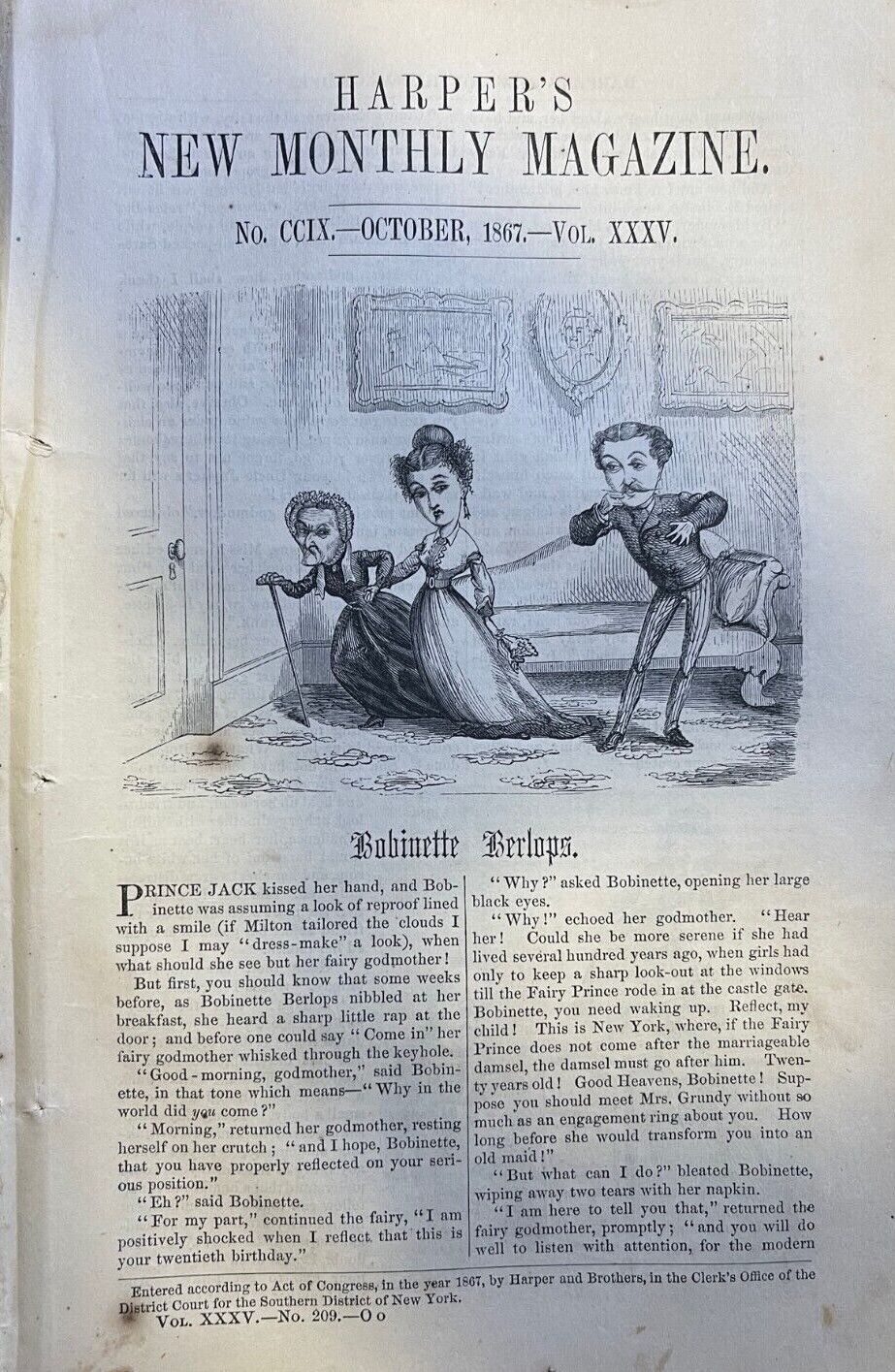 1867 Louise E. Chollet Fantasy Story Bobinette Berlops