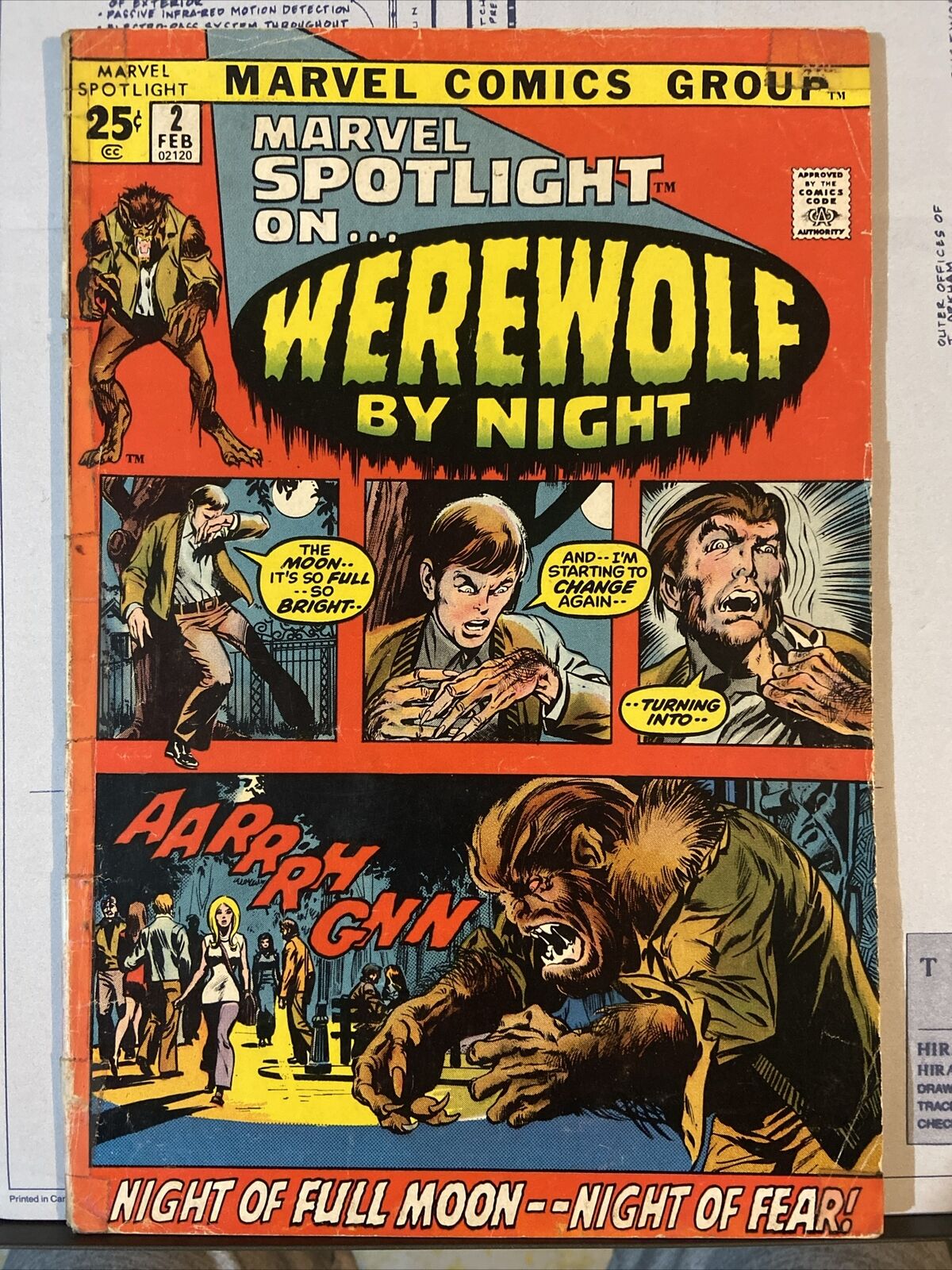 Marvel Spotlight #2 (1972) 1st app. and origin of Werewolf by Night
