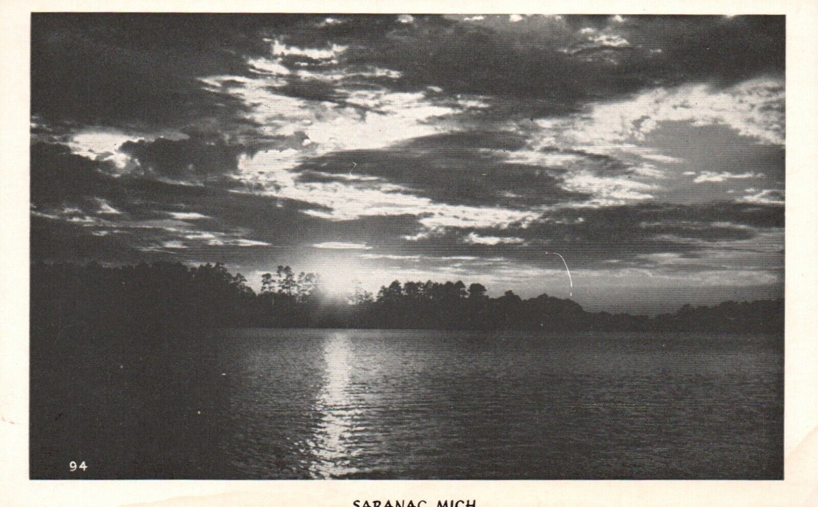 Postcard MI Saranac Michigan Water Scene Unused Vintage PC a866