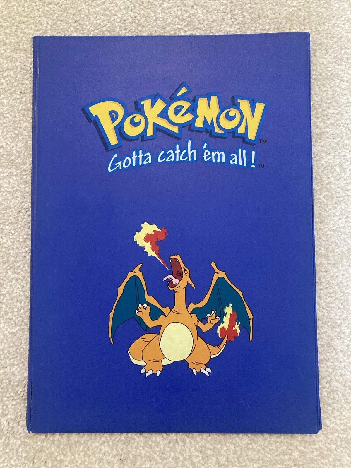 Vintage Pokemon Charizard Binder Blue A4 9 Pocket Toysite 1999