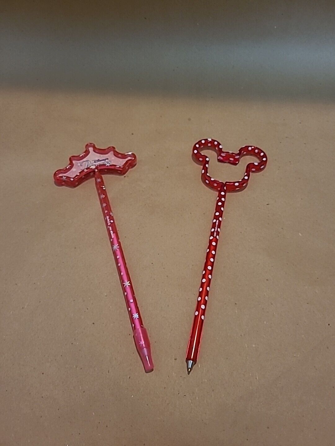 Vintage Mickey Mouse Pen Pink/red Walt Disney World Ears/princess DOESN\'T WORK