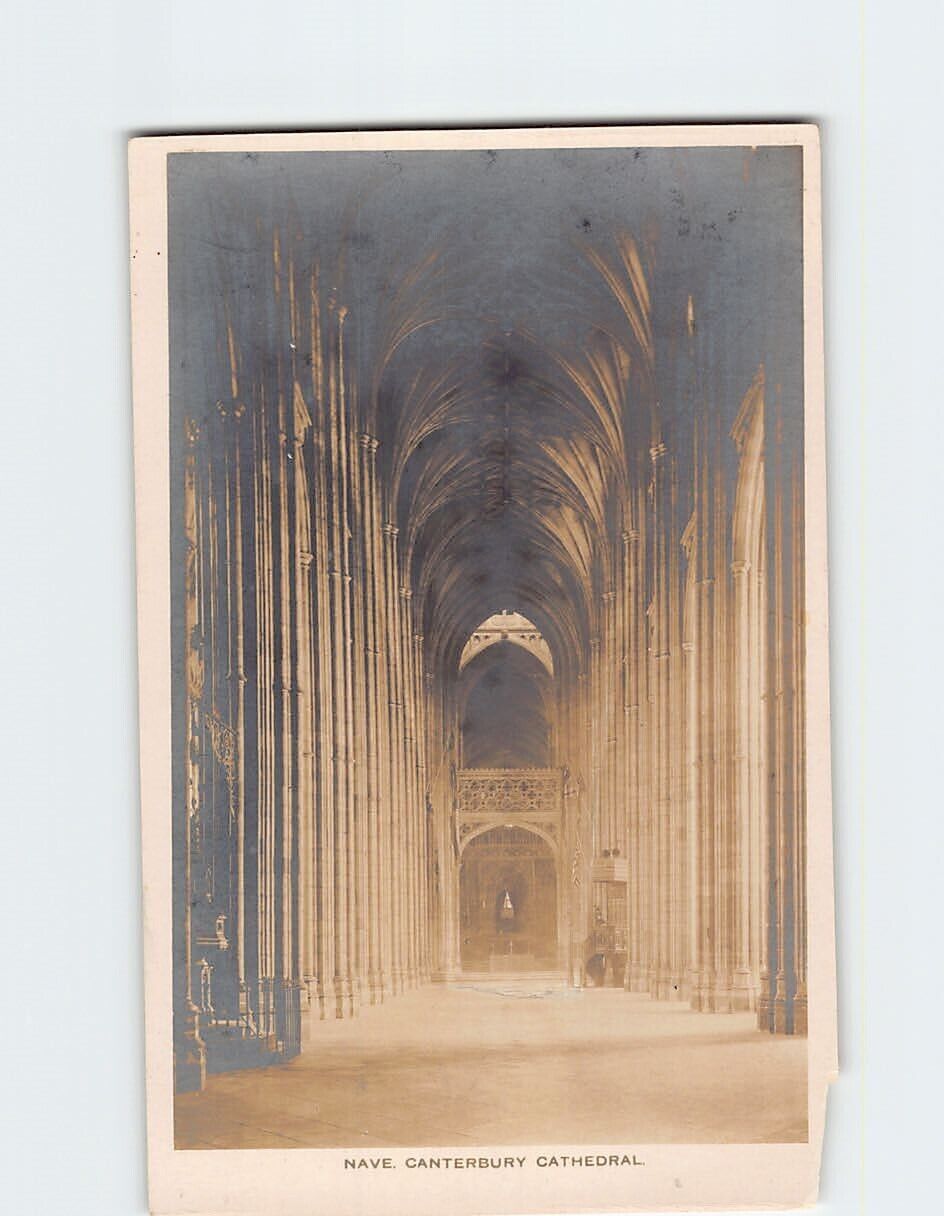 Postcard Nave Canterbury Cathedral Canterbury England