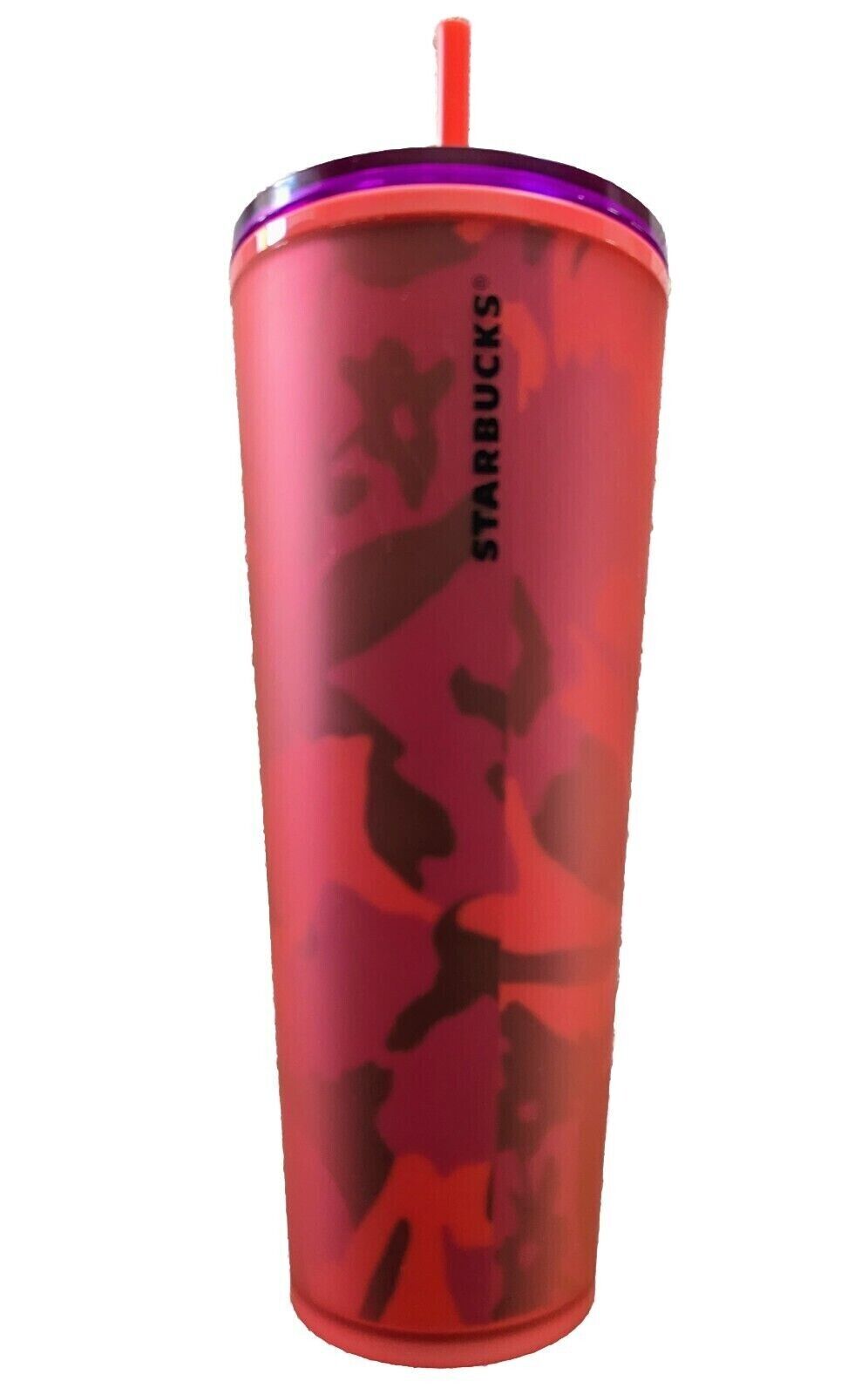 ❤️ STARBUCKS 2022 Red Floral Soft Touch Cold Cup Venti Tumbler 011129767 NWT