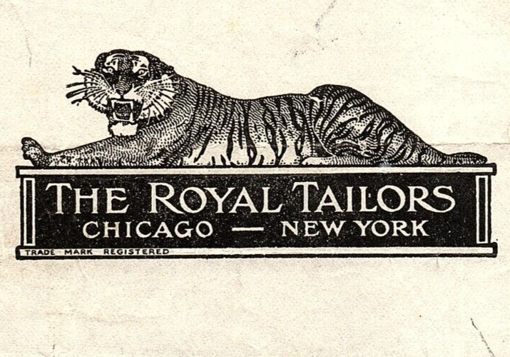 1937 THE ROYAL TAILORS CHICAGO NEW YORK PANTS ORDER BILLHEAD INVOICE Z2728
