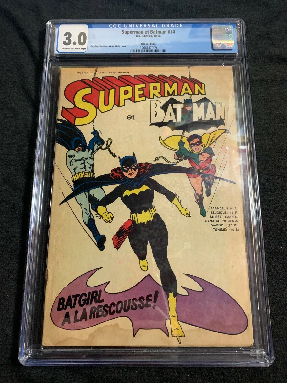 Superman et Batman #14 French Detective 359 1st Batgirl 1968
