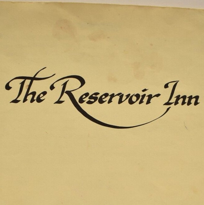 1980s The Reservoir Inn Restaurant Menu 157 Basin Road West Hurley New York