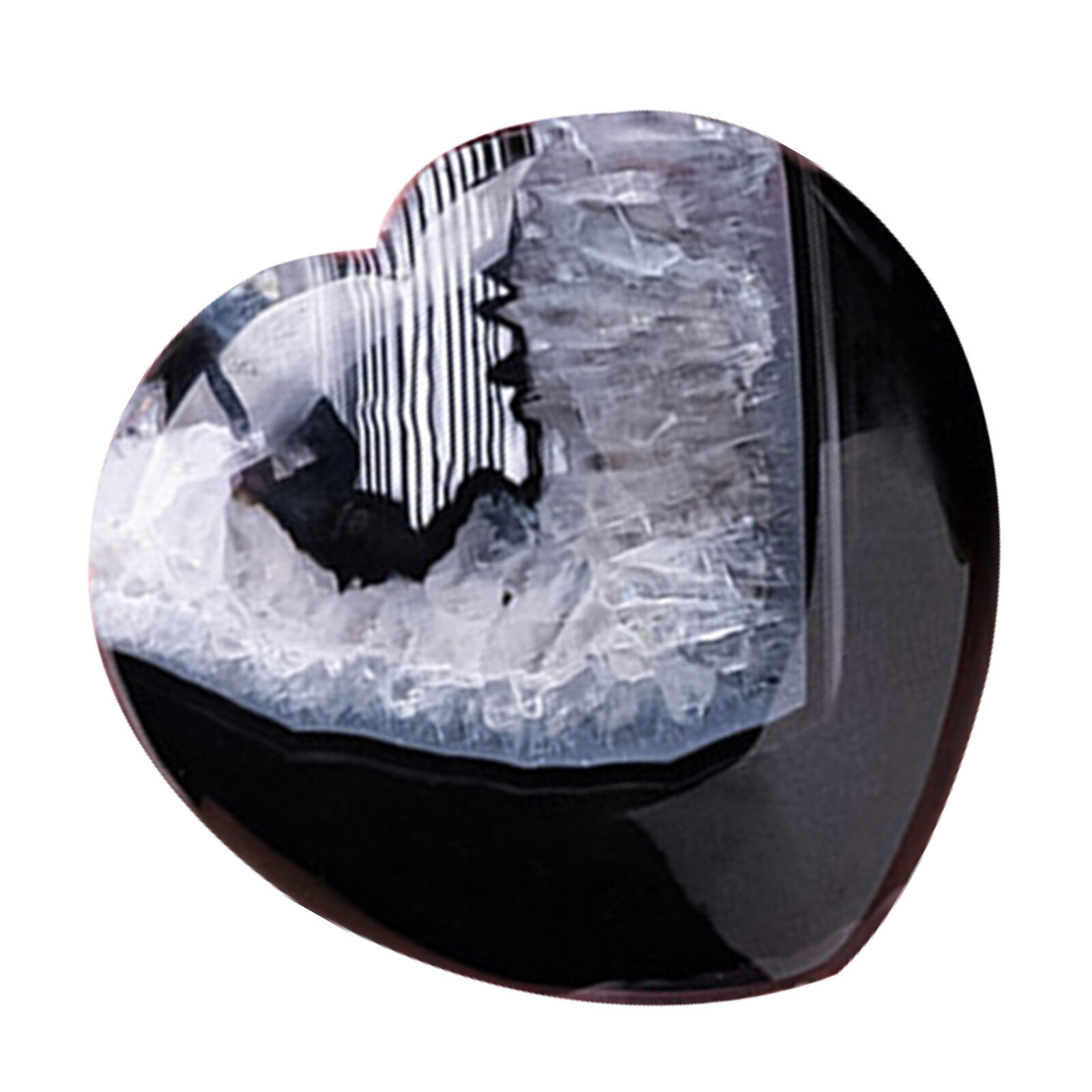 Black Agate Stone Heart Crystals Natural Healing Crystals Heart Love Stone