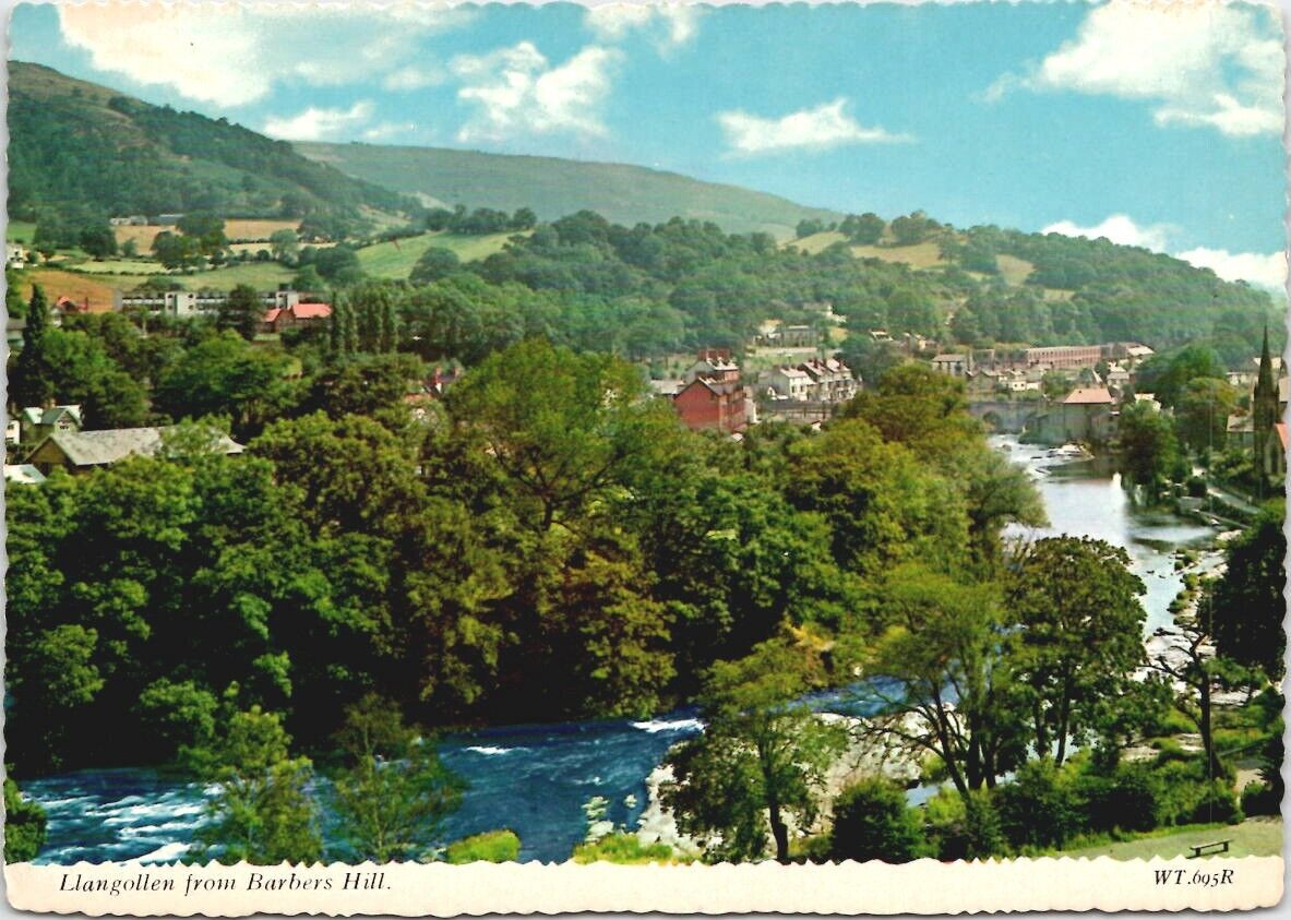 Llangollen from Barbers Hill - Postcard Unposted